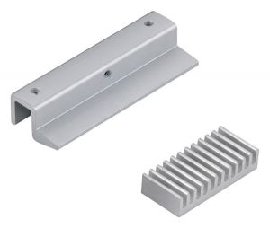 銀色鋁型材外殼散熱器鋁型材密齒電子散熱器
